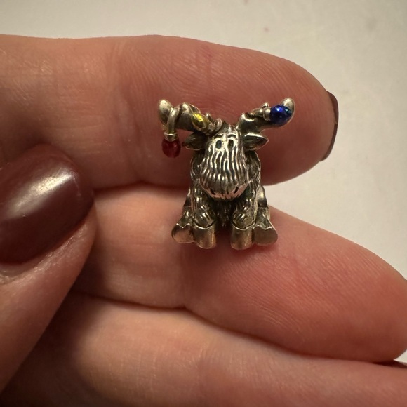 BELLA FASCINI Jewelry - Silver Moose Charm with Colorful Accents by Bella Fascini